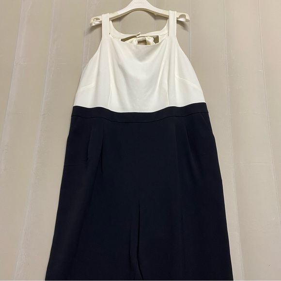 Vince Camuto Women’s Jumpsuit Plus Size 22W Tuxedo Wide Leg Bow Tie Back - Picture 3 of 13